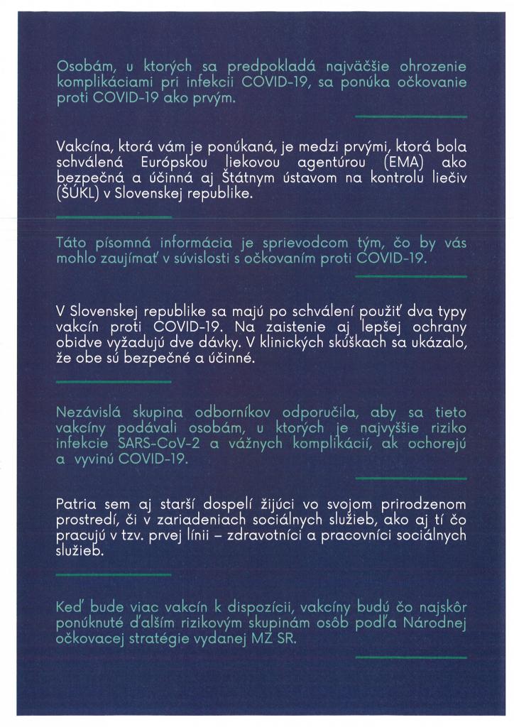 informácie o Covid 19 - edukačný materiál