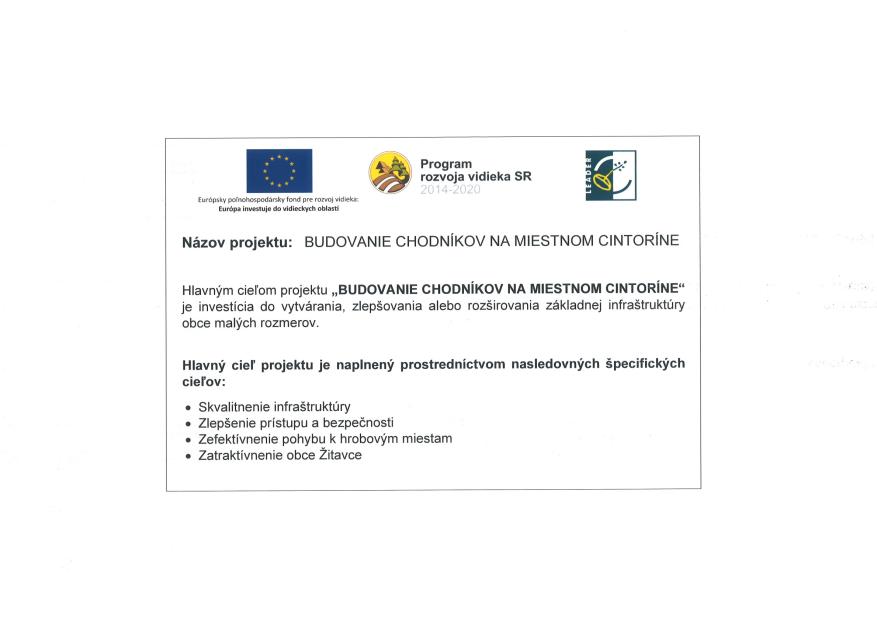 Budovanie chodníkov na miestnom cintoríne